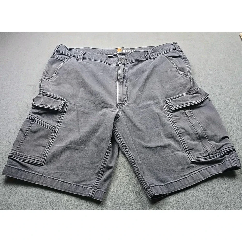 Carhartt Men's 40 Relaxed Fit Carpenter Shorts Gray Used Condition SEE ITEM INFO